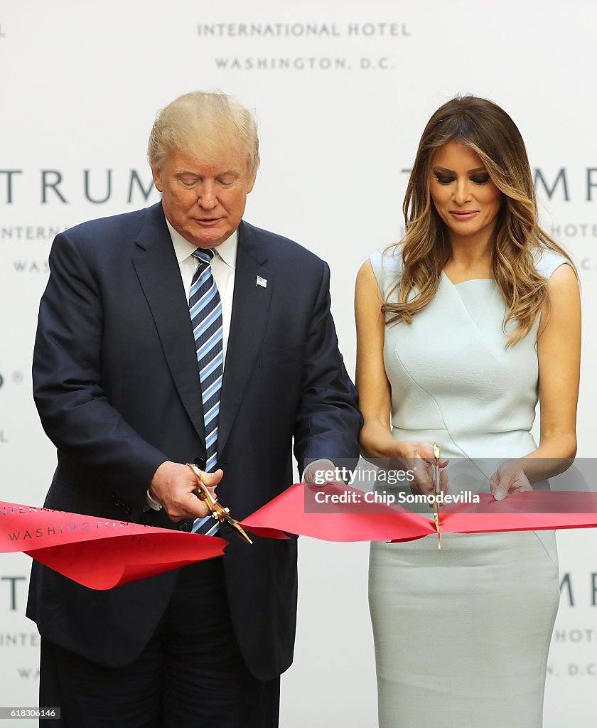 Donald Trump Holds Ribbon Cutting Ceremony For The Trump International Hotel In Washington, D.C.