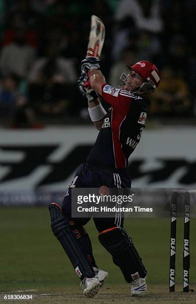 Cricket - IPL2 - Delhi's David Warner bats during the match between Delhi and Kolkata at Kingsmead ground, Durban.