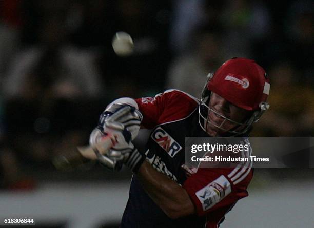 Cricket - IPL2 - Delhi's David Warner bats during the match between Delhi and Kolkata at Kingsmead ground, Durban.