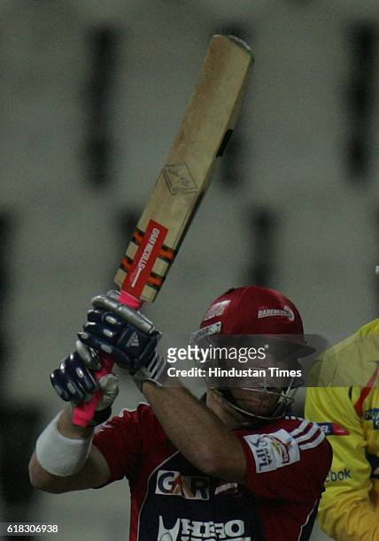 Cricket - IPL2 - Delhi's batsman David Warner bats during the match between Delhi and Chennai at Wanderers ground,Johannesburg.