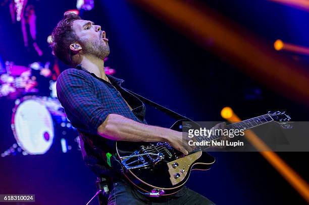 Andy Brown of Lawson performs at the Rays of Sunshine charity concert at Wembley Arena on October 24, 2016 in London, England
