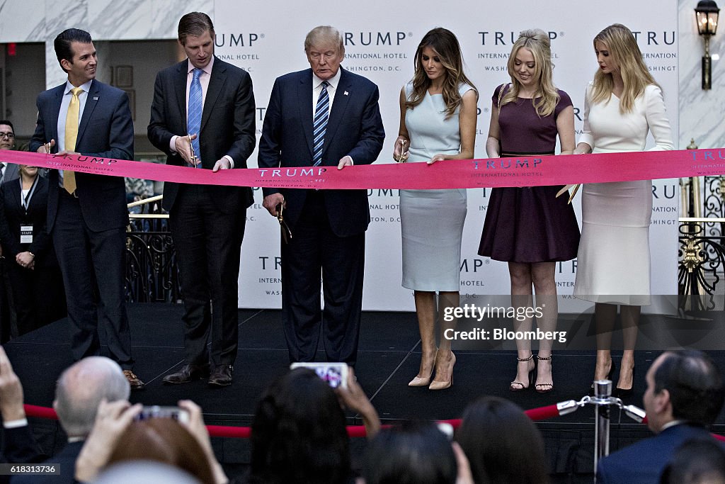 Republican Presidential Nominee Donald Trump Attends Trump International Hotel Grand Opening