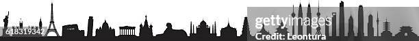 world skyline (all buildings are detailed and moveable) - kuala lumpur vector stock illustrations