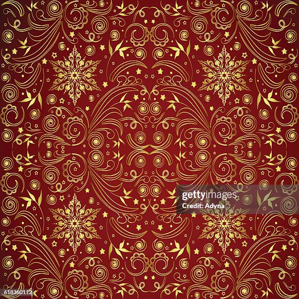 red seamless pattern - renaissance texture stock illustrations