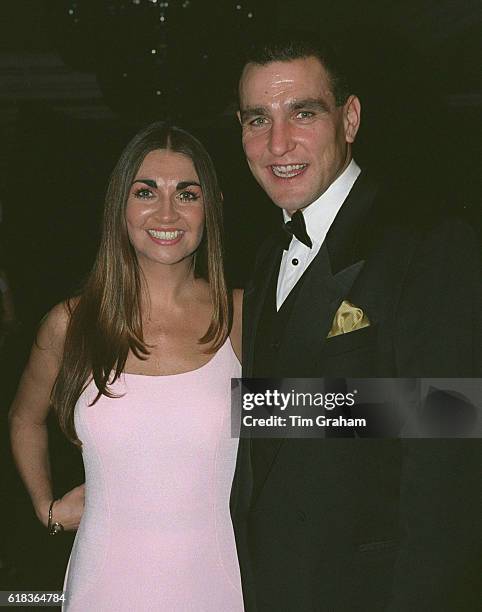Celebrity couple Footballer and actor Vinnie Jones and Wife Tanya at celebrity SPARKS event