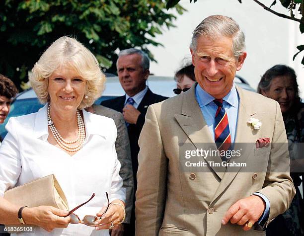 Prince Charles, Prince of Wales and Camilla, Duchess of Cornwall visit Rhossili Village Hall, Middleton Gower.