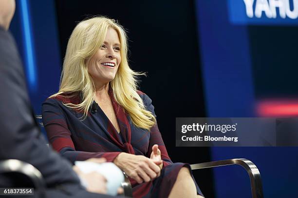 Marni Walden, executive vice president of product innovation and new business at Verizon Communications Inc., smiles during the WSJDLive Global...