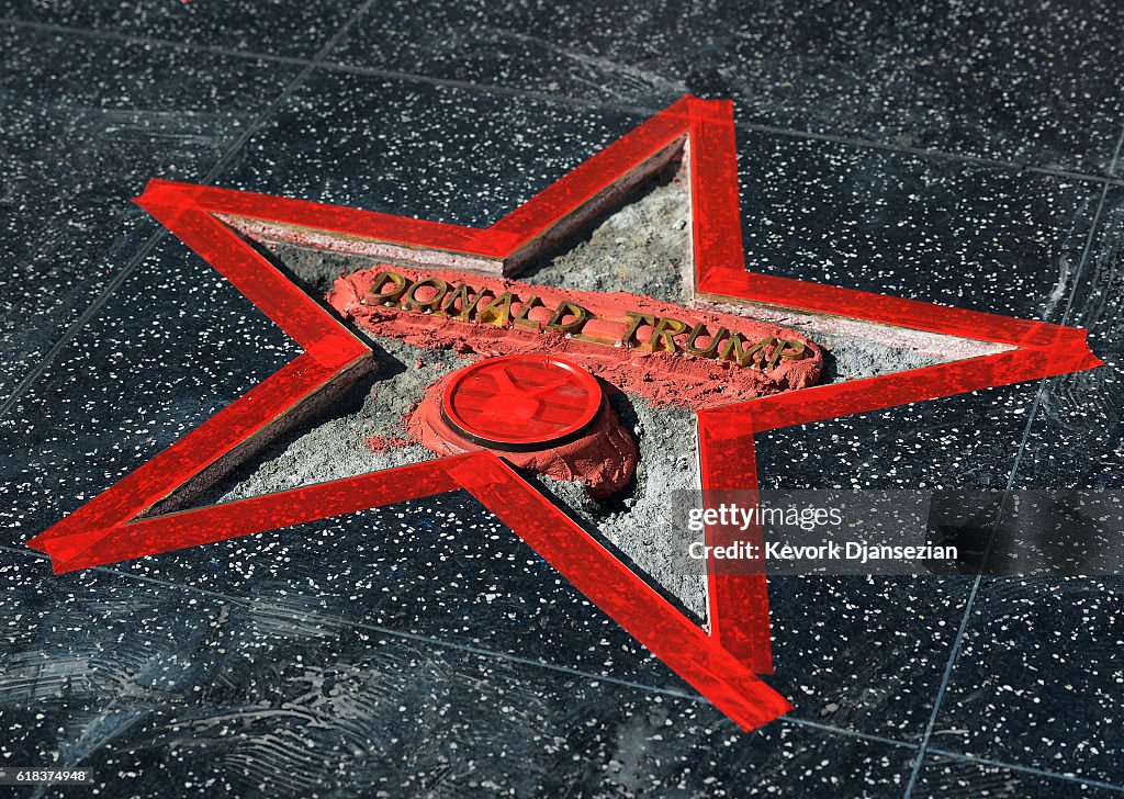 Donald Trump's Hollywood Walk Of Fame Star Vandalized