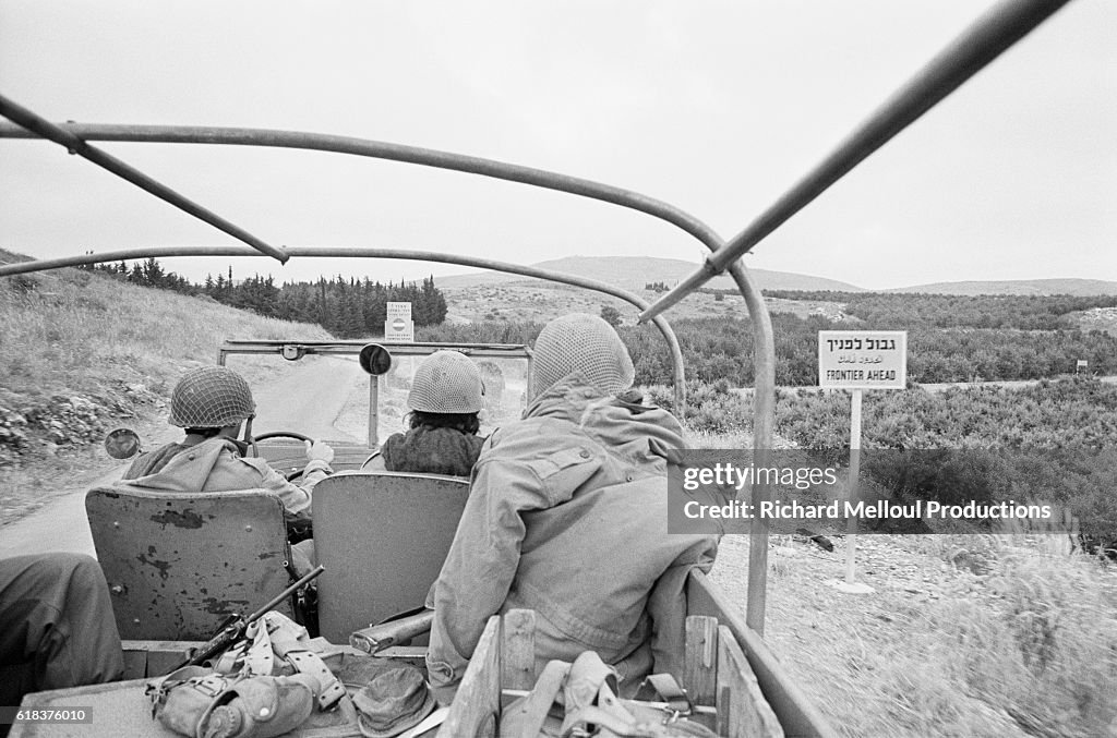 Israeli Soldiers Patrolling the Lebanese Border