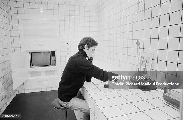 Jean-Pierre Raynaud Dialing a Phone Inside His La Maison de La Celle-Saint-Cloud