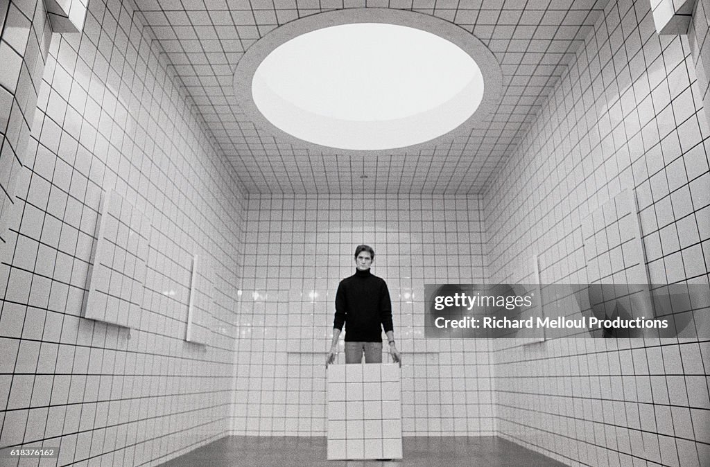 Jean-Pierre Raynaud Standing Inside His La Maison de La Celle-Saint-Cloud