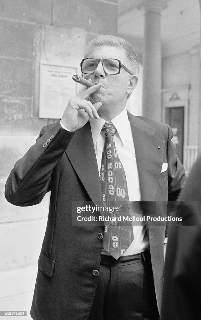 Senator Jean-Pierre Fourcade Smoking Cigar