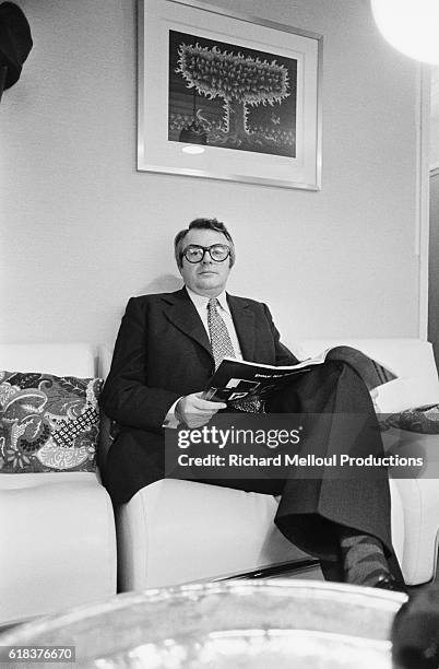 French Politician Pierre Mauroy in Living Room