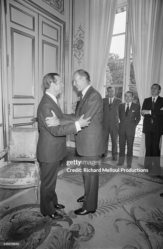 Jean Lecanuet Meets Valery Giscard d'Estaing