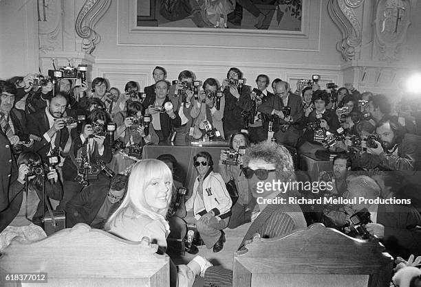 Photographers at Wedding of Michel Sardou and Babette