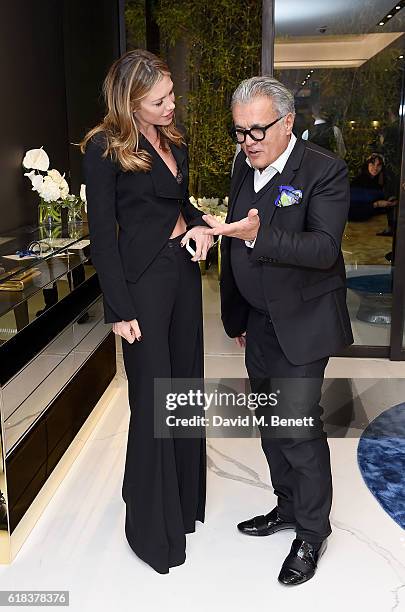 Giuseppe Zanotti and Abbey Clancy attend the Giuseppe Zanotti London flagship store launch on October 26, 2016 in London, England.