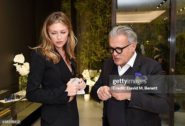 Giuseppe Zanotti and Abbey Clancy attend the Giuseppe Zanotti London flagship store launch on October 26, 2016 in London, England.