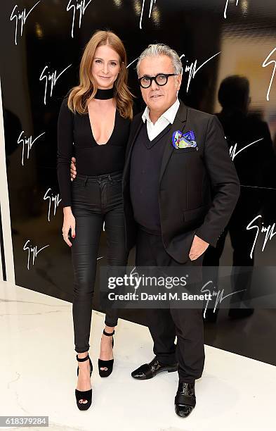 Millie Mackintosh and Giuseppe Zanotti attend the Giuseppe Zanotti London flagship store launch on October 26, 2016 in London, England.