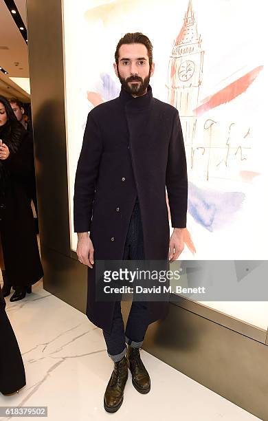 Luke Waller attends the Giuseppe Zanotti London flagship store launch on October 26, 2016 in London, England.