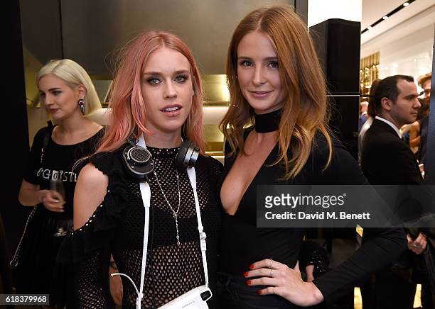 Mary Charteris and Millie Mackintosh attend the Giuseppe Zanotti London flagship store launch on October 26, 2016 in London, England.