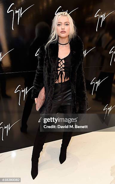 Alice Chater attends the Giuseppe Zanotti London flagship store launch on October 26, 2016 in London, England.