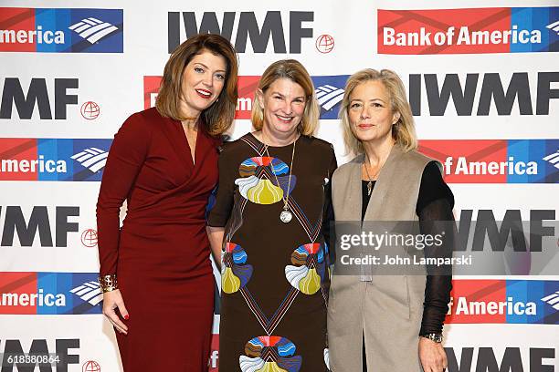 Anchor, Norah O'Donnell, Sally Sussman and Hillary Rosen attends 27th Annual Courage in Journalism Awards Ceremony at Cipriani 42nd Street on October...