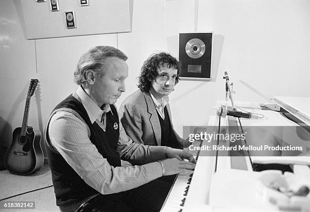 Pianist Jacques Revaux with Singer Michel Sardou