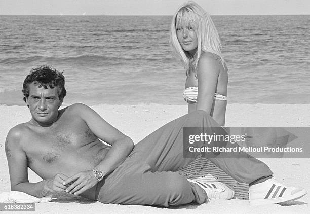 Singer Michel Sardou with Wife Babette