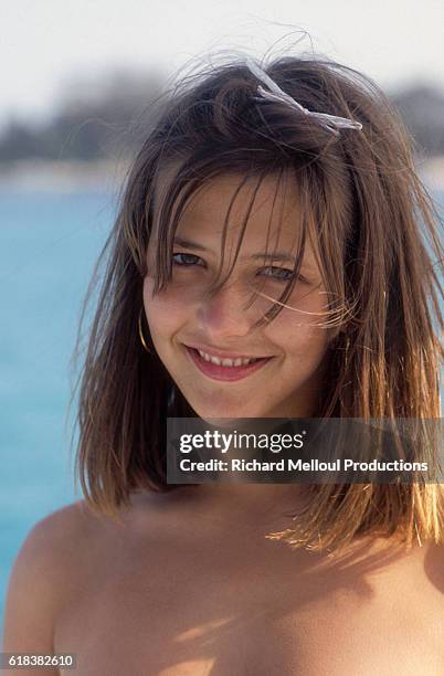 Young French actress Sophie Marceau attends Cannes film festival for the release of her 1982 film, La Boum 2.
