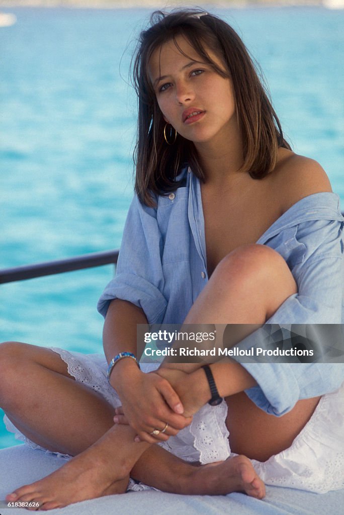 Young French actress Sophie Marceau attends Cannes film festival for