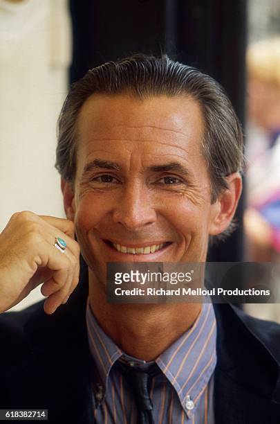 Actor Anthony Perkins is in Paris for the release of his 1983 movie, Psycho II.