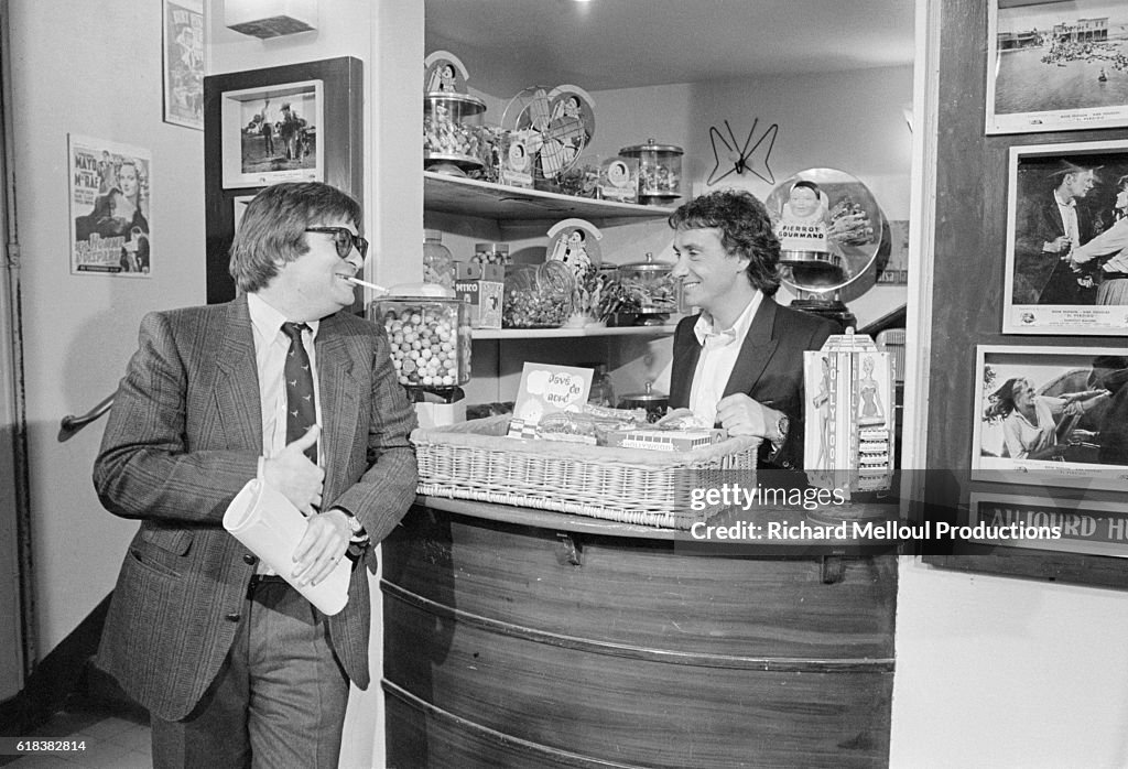 Singer and Host Michel Sardou at Concession Stand