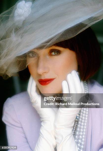 English actress Jane Seymour wears her costume for her role in the 1984 television movie The Sun Also Rises. Director James Goldstone adapted the...