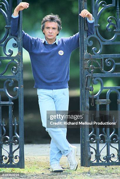 Singer Michel Sardou on Holiday in Normandy