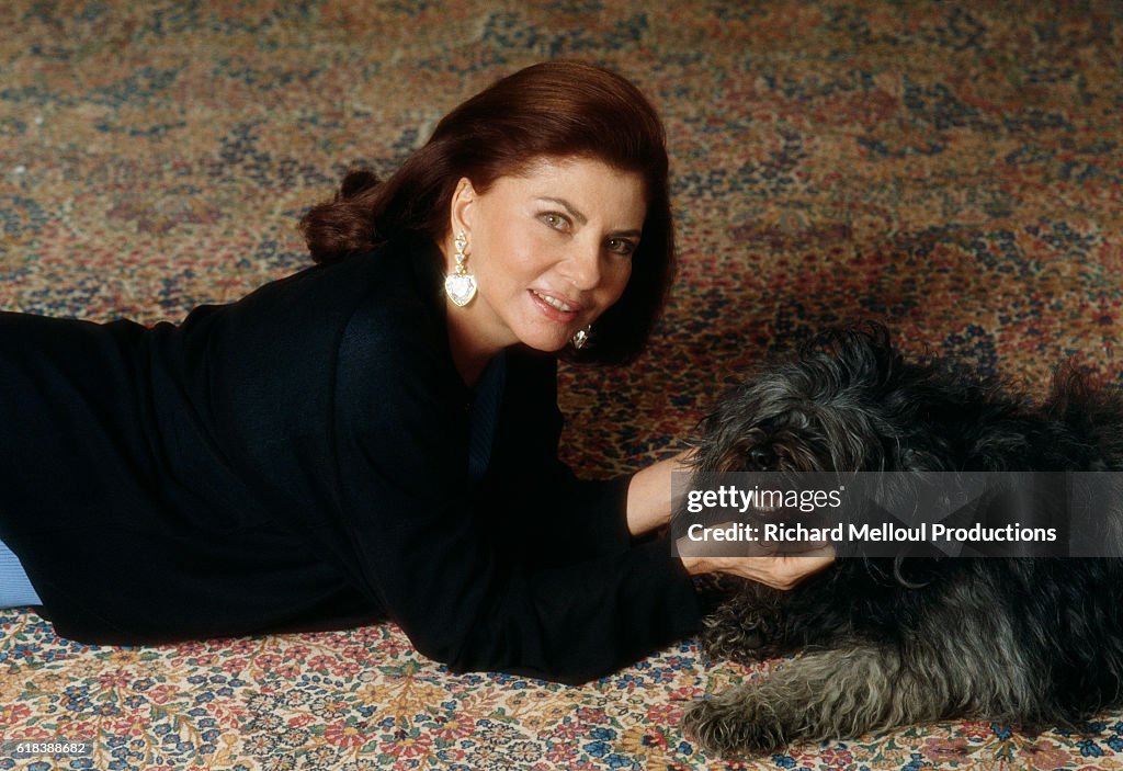 Princess Soraya of Iran at Home in Paris