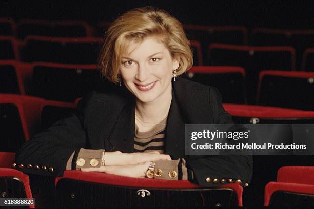 Michele Laroque, appearing in Je Veux Faire du Cinema at La Michodiere Theatre in Paris.