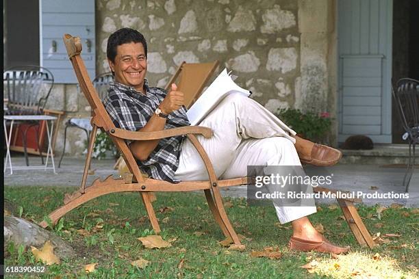 Actor Christian Clavier on Holiday in Eygalieres