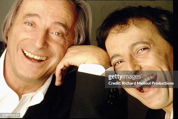 French humorists Alex Metayer and his son Eric Metayer.