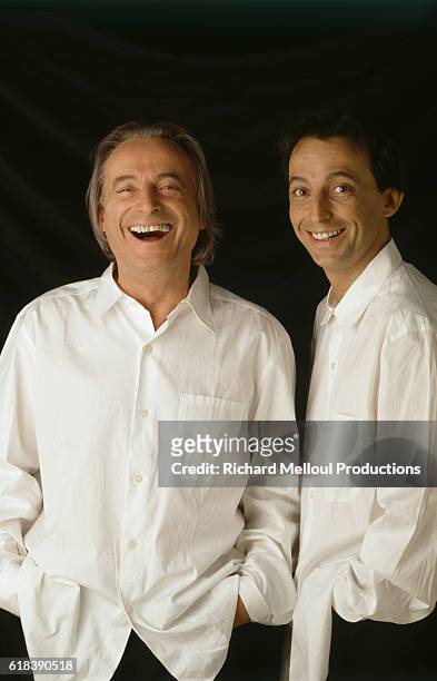 French humorist Alex Metayer and his son, actor and stage director Eric Metayer.