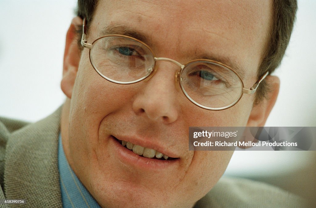 Prince Albert of Monaco at Monaco Grand Prix Trials