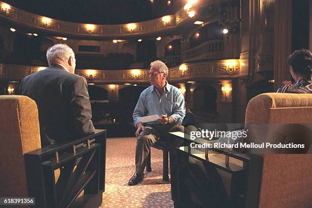 Bernard Murat, director of the play, and Michel Piccoli .