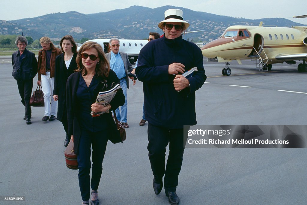 Gerard Depardieu and His Wife Elisabeth in Cannes