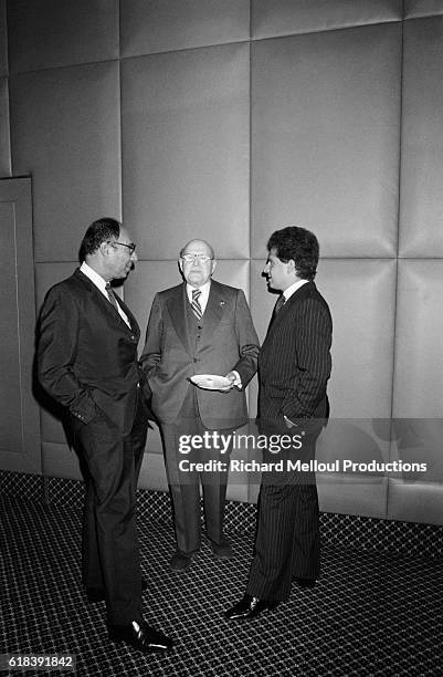 French businessman Marcel Dassault at the premiere of the film Le Dernier Metro.