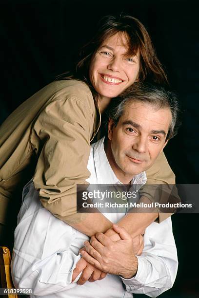 British singer and actress Jane Birkin and French actor Pierre Arditi in the play L'Aide Mémoire, written by Jean-Claude Carrière and stage directed...