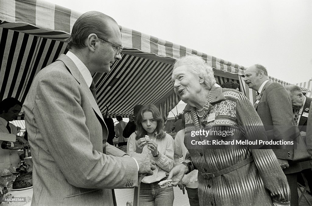 Jacques Chirac with Louise Weiss