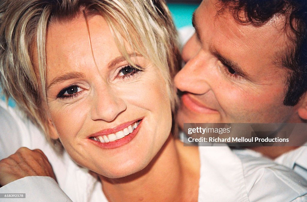 French TV Presenter Couple Sophie Davant and Pierre Sled