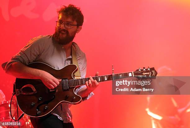 Andrew Davie of Bear's Den performs during a concert at Huxleys Neue Welt on October 26, 2016 in Berlin, Germany.