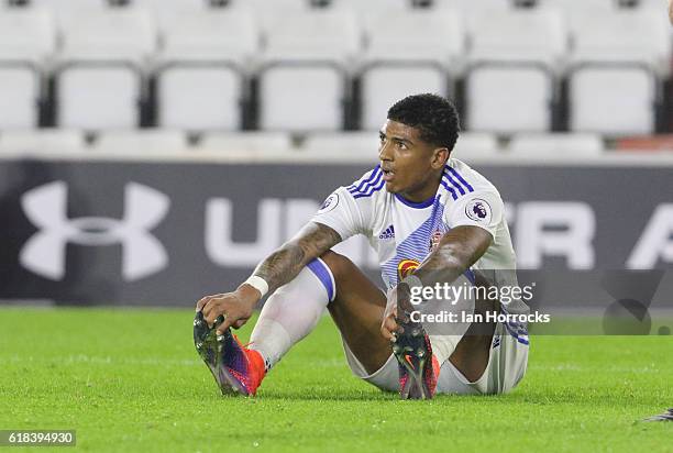 Patrick Van Aanholt of Sunderland in action during the EFL Cup fourth round match between Southampton FC and Sunderland AFC at St Mary's Stadium on...