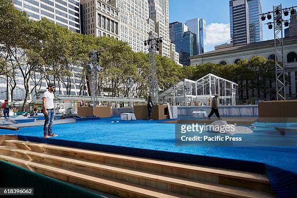 Bryant Park Holiday Shops and Winter Village, Bank of America sponsor nears Annual opening, October 29, 2016. Free Ice Skating, pop up Holiday Shops...