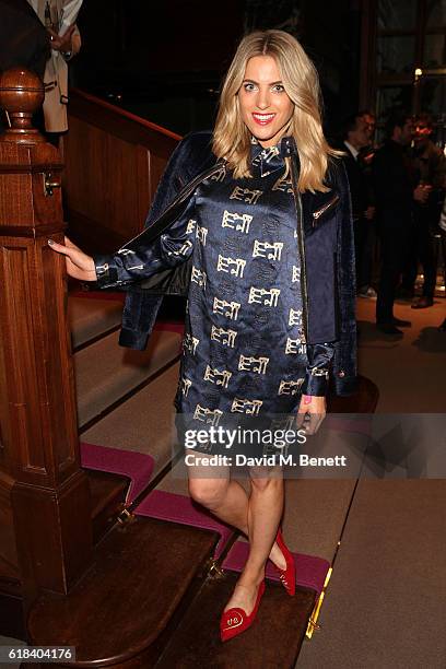 Olivia Cox attends the launch of Disaronno Wears Etro, celebrating the limited edition bottle, at the Etro Bond Street boutique on October 26, 2016...